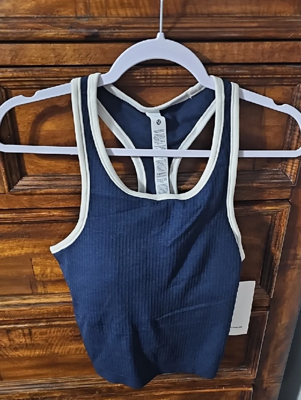 Lululemon Ebb To Street Cropped RB Tank! Contrast! Sz 10, TRNV/LTIV! Nwts